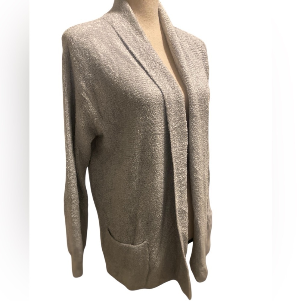Barefoot Dreams Gray CozyChic Lite Long Open Warm Cardigan New Size medium